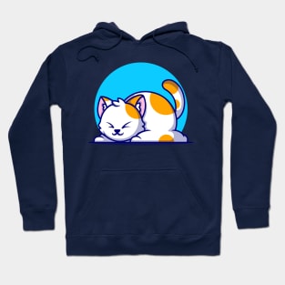 Cute Fat Cat Sleeping Cartoon Hoodie